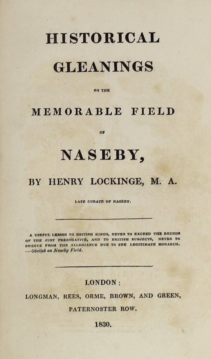 NORTHANTS: Mastin, Rev. John - The History and Antiquities of Naseby, in the County of Northampton. folded pictorial plan, subscribers list, half title; rebound calf-backed marbled boards